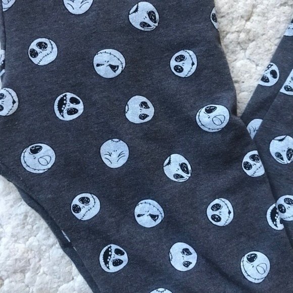 DISNEY: Gray Nightmare Before Christmas Leggings M - Picture 6 of 7